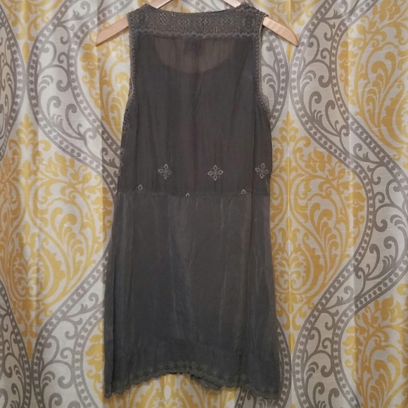 Johnny Was Grey Lace/Embroidery Dress, XS - Picture 7 of 12